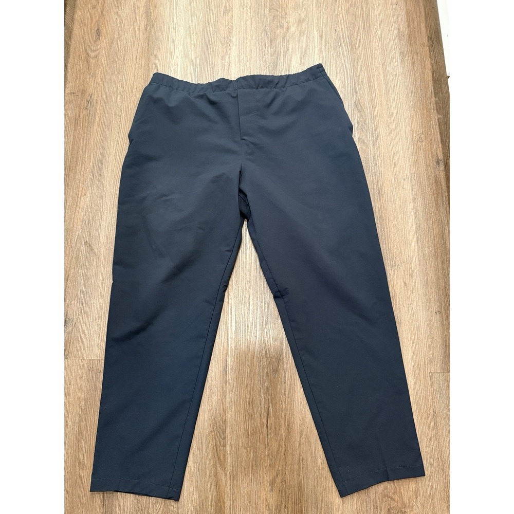 Lululemon New Venture Trouser Mens Navy Blue XXL LM5AKBS Pique Fabric Pull-On